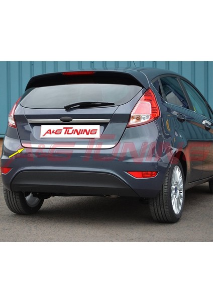 Ford Fiesta Krom Bagaj Alt Çıta Formlu 2009-2017 Arası Paslanmaz Çelik