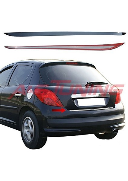 Peugeot 207 Krom Bagaj Alt Çıta Formlu 2006 Üzeri Paslanmaz Çelik