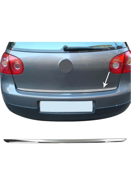Volkswagen Golf 5 Krom Bagaj Alt Çıta Formlu 2005-2009 Paslanmaz Çelik