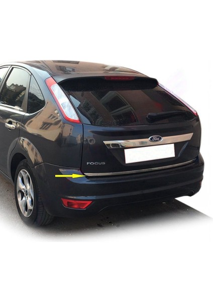 Ford Focus 2 Hatchback Krom Bagaj Alt Çıta Formlu 2005-2011 Paslanmaz Çelik