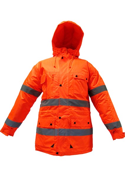 Junior / Jn 1052 - Turuncu Impertex Fosforlu Parka