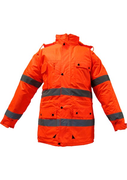 Junior / Jn 1052 - Turuncu Impertex Fosforlu Parka