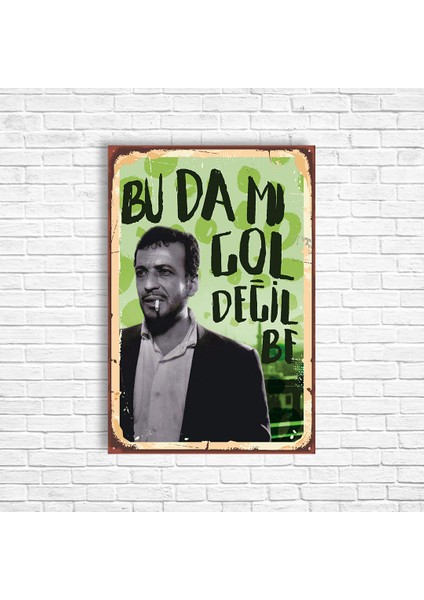 Sadri Alışık Retro Ahşap Poster