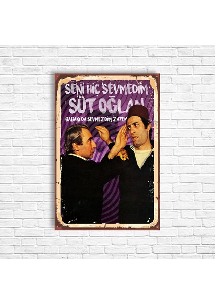 Süt Oğlan Yeşilçam Retro Ahşap Poster