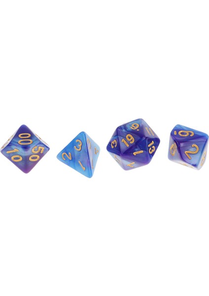 42 Adet Iki Renkler Rpg Mtg Oyunları Için Polyhedral Zar # 1 (Yurt Dışından)
