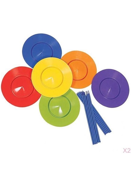 12 Takım Klasik Iplik Plakaları Sticks Set Denge Oyuncak Performans Sahne (Yurt Dışından)
