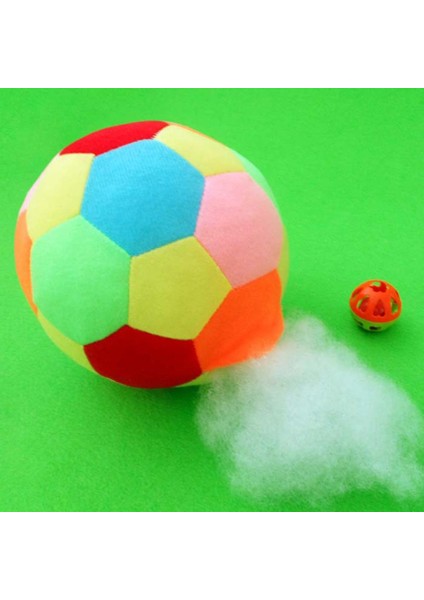2 Adet 9.5 cm Renkli Yumuşak Pp Pamuk Futbol Futbol Bebek Çocuk Çıngırak Oyuncak (Yurt Dışından)