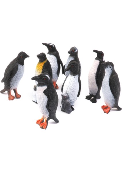 8 Adet Plastik Penguen Modeli Deniz Doğan Hayvan Şekil Oyuncak Koruyucu Çocuk Hediye 4.5 cm (Yurt Dışından)