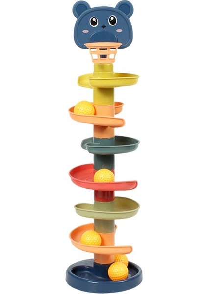 Top Spiral Kule Parça Haddeleme Topu Renkli Rampalar Doğum Günü Hediyesi Için Bebek 7 Katmanlar 7 Topları (Yurt Dışından)