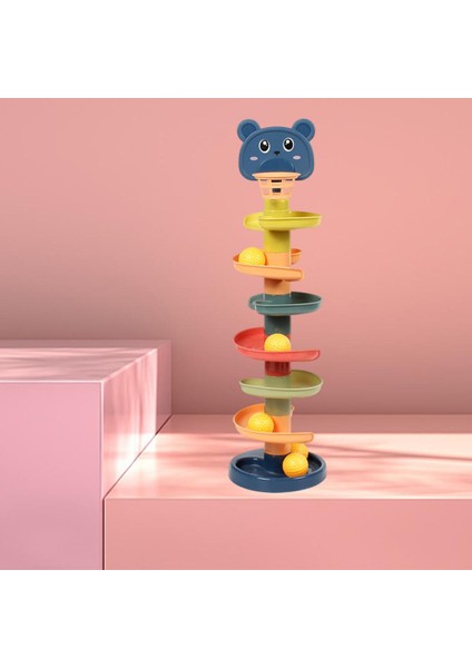 Top Spiral Kule Parça Haddeleme Topu Renkli Rampalar Doğum Günü Hediyesi Için Bebek 7 Katmanlar 7 Topları (Yurt Dışından)