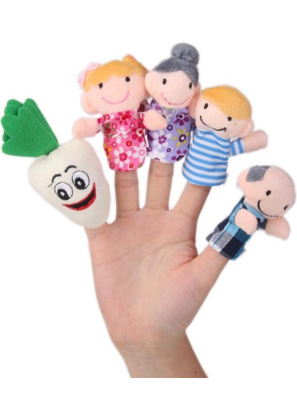 8 Adet Aile El Parmak Kuklaları Bez Bebek Bebek Yatak Hikayesi Dev Havuç (Yurt Dışından) fiyatları