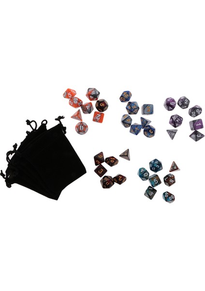 35 Adet Polyhedral Zar 16MM D20 D12 D10 D8 D6 D4 Için Sıcak (Yurt Dışından)