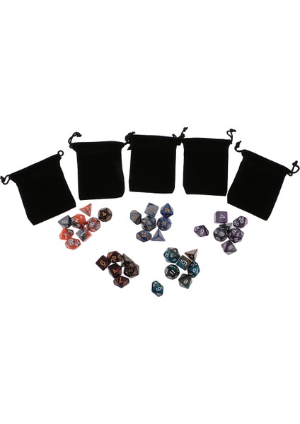 35 Adet Polyhedral Zar 16MM D20 D12 D10 D8 D6 D4 Için Sıcak (Yurt Dışından)