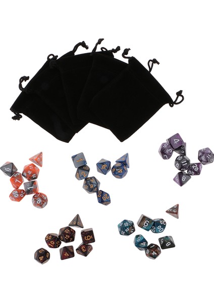35 Adet Polyhedral Zar 16MM D20 D12 D10 D8 D6 D4 Için Sıcak (Yurt Dışından)