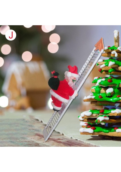 Elektrikli Tırmanma Merdiveni Noel Baba Noel Hediyesi Noel Baba Noel Ağacı Tırmanmak Ev B (Yurt Dışından) modelleri