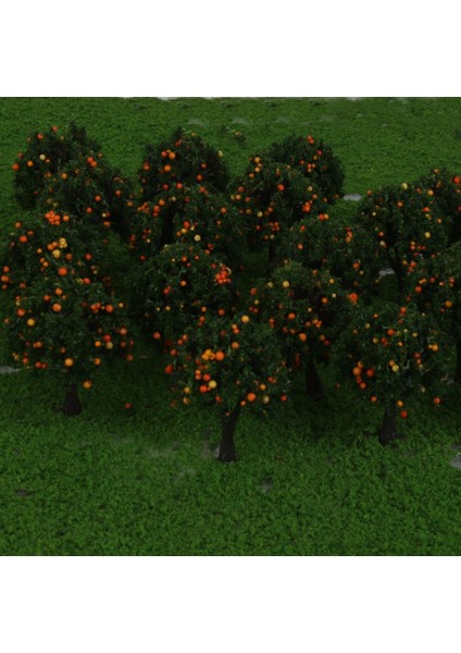 20 Adet Model Tren Turuncu Meyve Ağaçları Bahçe Sokak Düzeni Ölçeği 1/300 4 cm (Yurt Dışından) modelleri