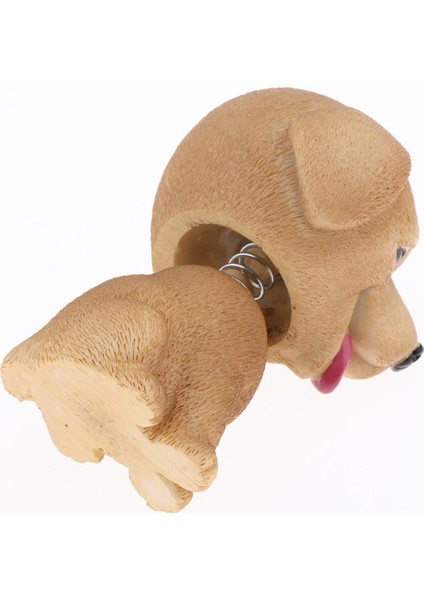 Reçine Obble Kafa Köpek Heykelcik Oyuncak Ev / Araba Dekor Golden Retriever B (Yurt Dışından)