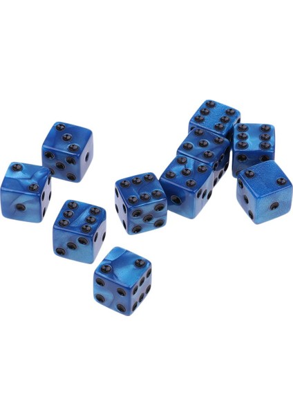 10X 16MM D6 Zar Altı Taraflı Ölür Akrilik Ktv Kulübü Trpg Mtg Oyuncak Mavi (Yurt Dışından)