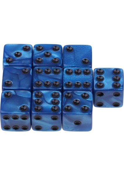 10X 16MM D6 Zar Altı Taraflı Ölür Akrilik Ktv Kulübü Trpg Mtg Oyuncak Mavi (Yurt Dışından)