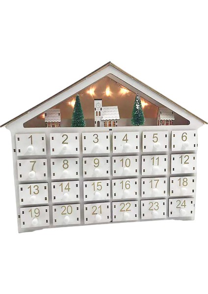 Yaratıcı Noel Ahşap Advent Takvimi Süsler Için Takvim Teşekkürler (Yurt Dışından)