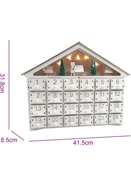 Yaratıcı Noel Ahşap Advent Takvimi Süsler Için Takvim Teşekkürler (Yurt Dışından)