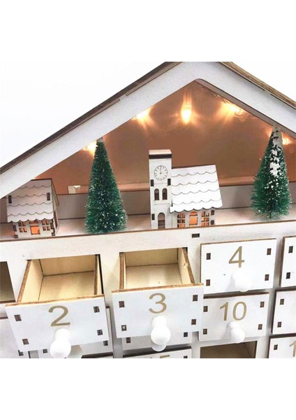Yaratıcı Noel Ahşap Advent Takvimi Süsler Için Takvim Teşekkürler (Yurt Dışından)