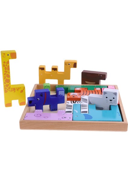 Erken Öğrenme Ahşap Hayvan Şekil Jigsaw Blok Bulmaca Çocuk Gelişim Oyuncak (Yurt Dışından) modelleri