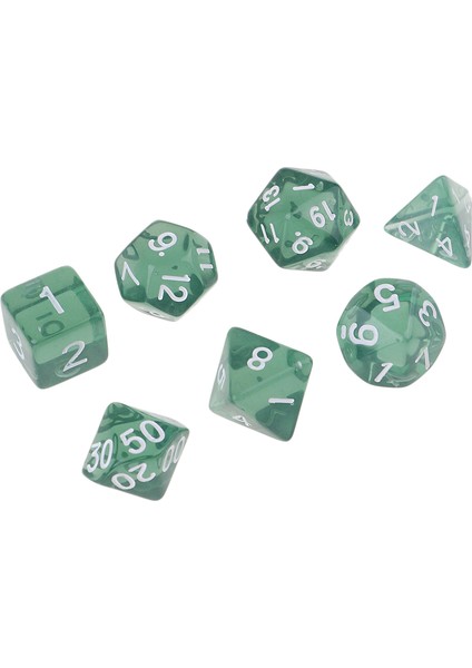 7pcs Bar Pub 16MM Yan Uzunluk Dnd Mtg Rpg Için Oyun Oyunları Açık Yeşil (Yurt Dışından)