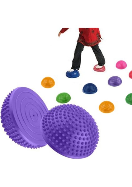 2 Adet Balance Pods Yoga Yarım Topu Dengesi Eğitmen Spor Egzersiz Oyuncak Hediye 01 (Yurt Dışından)