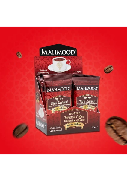 Mahmood Coffee Sade Hazır Türk Kahvesi 12 Adet X 6 gr