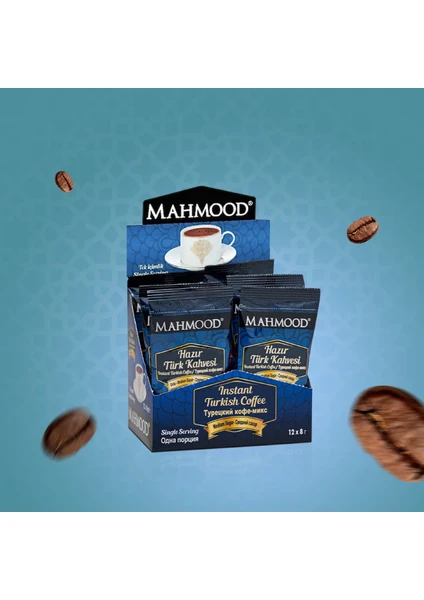 Mahmood Coffee Orta Şekerli Hazır Türk Kahvesi 12 Adet x 8 gr