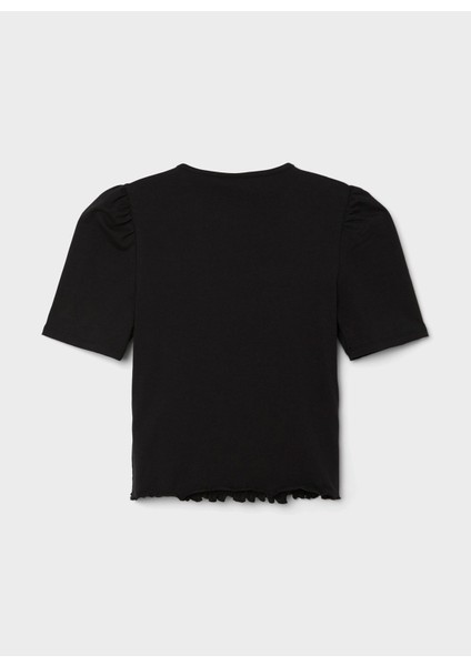 13203323 Bisiklet Yaka Düz SiyahKız Çocuk T-Shirt fırsatları