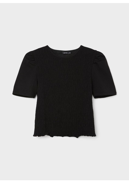 13203323 Bisiklet Yaka Düz SiyahKız Çocuk T-Shirt indirimleri