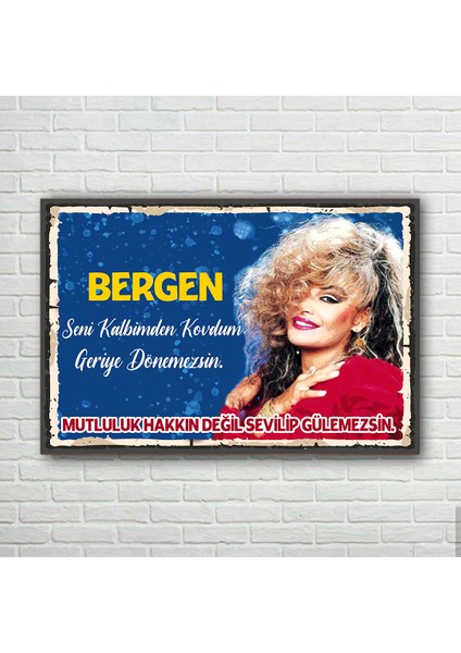 Bergen Retro Ahşap Poster