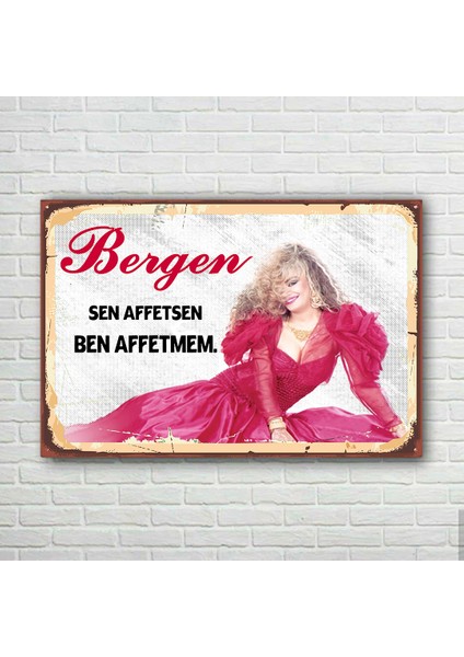 Bergen Retro Ahşap Poster