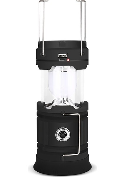 Kamp El Feneri Yüksek Parlaklık Çok Amaçlı IPX45 Su Geçirmez Güneş Taşınabilir USB Barbekü Için Acil Işık Şarj (Yurt Dışından)