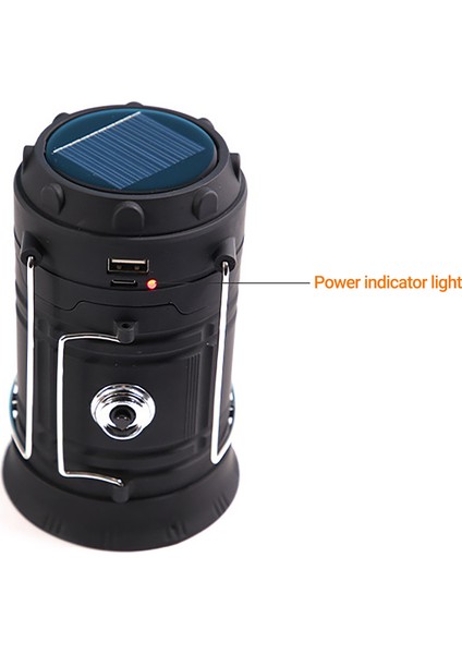 Kamp El Feneri Yüksek Parlaklık Çok Amaçlı IPX45 Su Geçirmez Güneş Taşınabilir USB Barbekü Için Acil Işık Şarj (Yurt Dışından)
