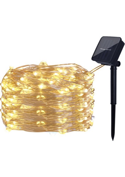 10 M 100 Leds Güneş Dizeleri Işıkları Açık Su Geçirmez Noel Dekoratif Lamba (Yurt Dışından)