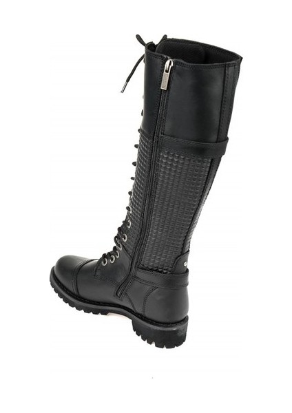 Tiny Black Siyah Deri Kadın Çizme modelleri