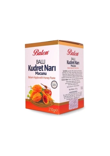 Ballı Kudret Narı Macunu 210 gr Damla Sakızlı Kudretnarı