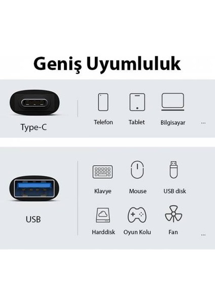 Type-C Otg Type-C To USB 3.1 Type-C Dönüştürücü Adaptör Mini Otg Ingenuity Series