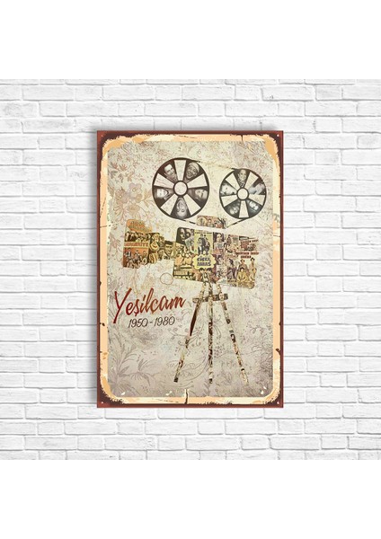 Yeşilçam Retro Ahşap Poster
