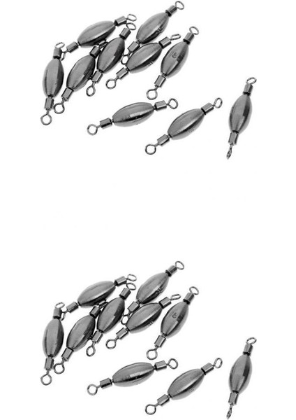 20 Parça Balıkçılık Swivels Hızlı Battırıcı Varil Açık Balıkçılık Için Fırdöndüler (Yurt Dışından)