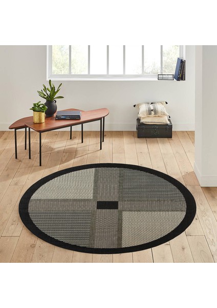 Dijital Baskı Yıkanabilir Kaymaz Taban Yuvarlak Halı RVG7156