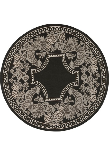 Dijital Baskı Yıkanabilir Kaymaz Taban Yuvarlak Halı RVG7157