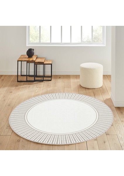 Dijital Baskı Yıkanabilir Kaymaz Taban Yuvarlak Halı RVG7166