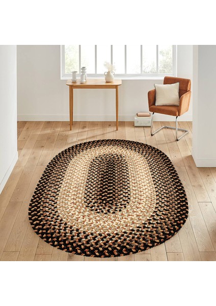 Dijital Baskı Yıkanabilir Kaymaz Taban Oval Halı RVG7180