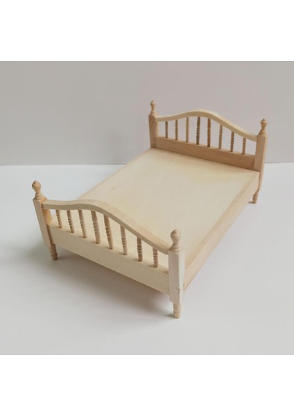 1 12 Ölçekli Dollhouse Çift Kişilik Yatak Orta Dekor Yatak Olmayan Çocuklar Için Keyafir Yatak (Yurt Dışından) modelleri