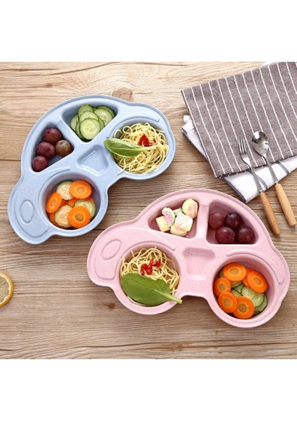 Araba Şekli Çocuklar Snack Tepsi Gıda Diyet Bölümü Servis Bulaşık Plakası Tepsi Pembe fiyatları