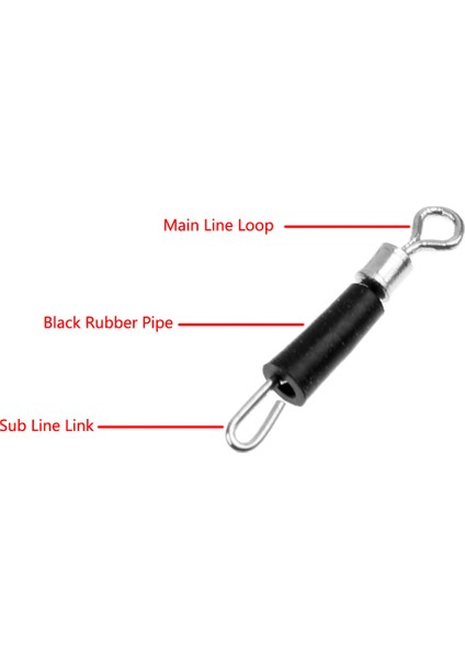 100 Adet Hattı Kanca Balıkçılık Döner Sub-Line Halka Bağlayıcı Kauçuk 14MM M (Yurt Dışından)